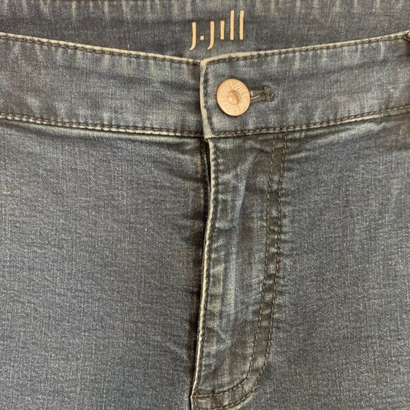 J Jill Womens Stretch Straight Leg Slim Ankle Dark Wash Jeans sz 10 x 27 Ankle - Picture 6 of 16